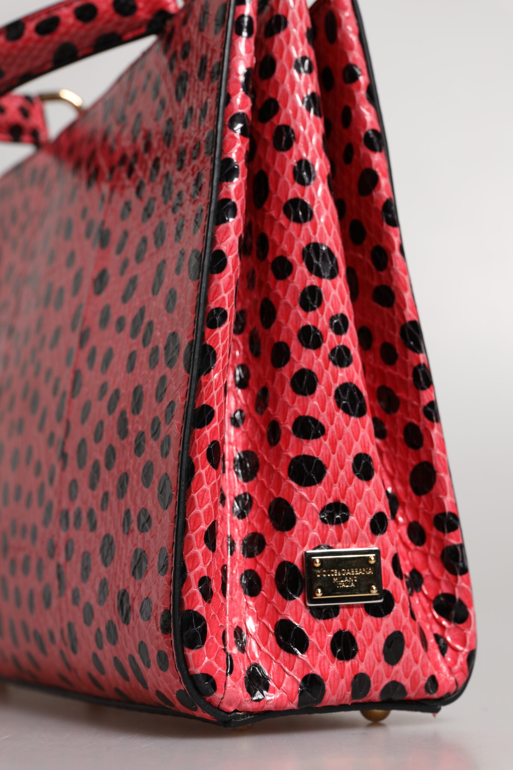 Dolce & Gabbana Pink Exotic Leather Top Handle Tote Crossbody Bag