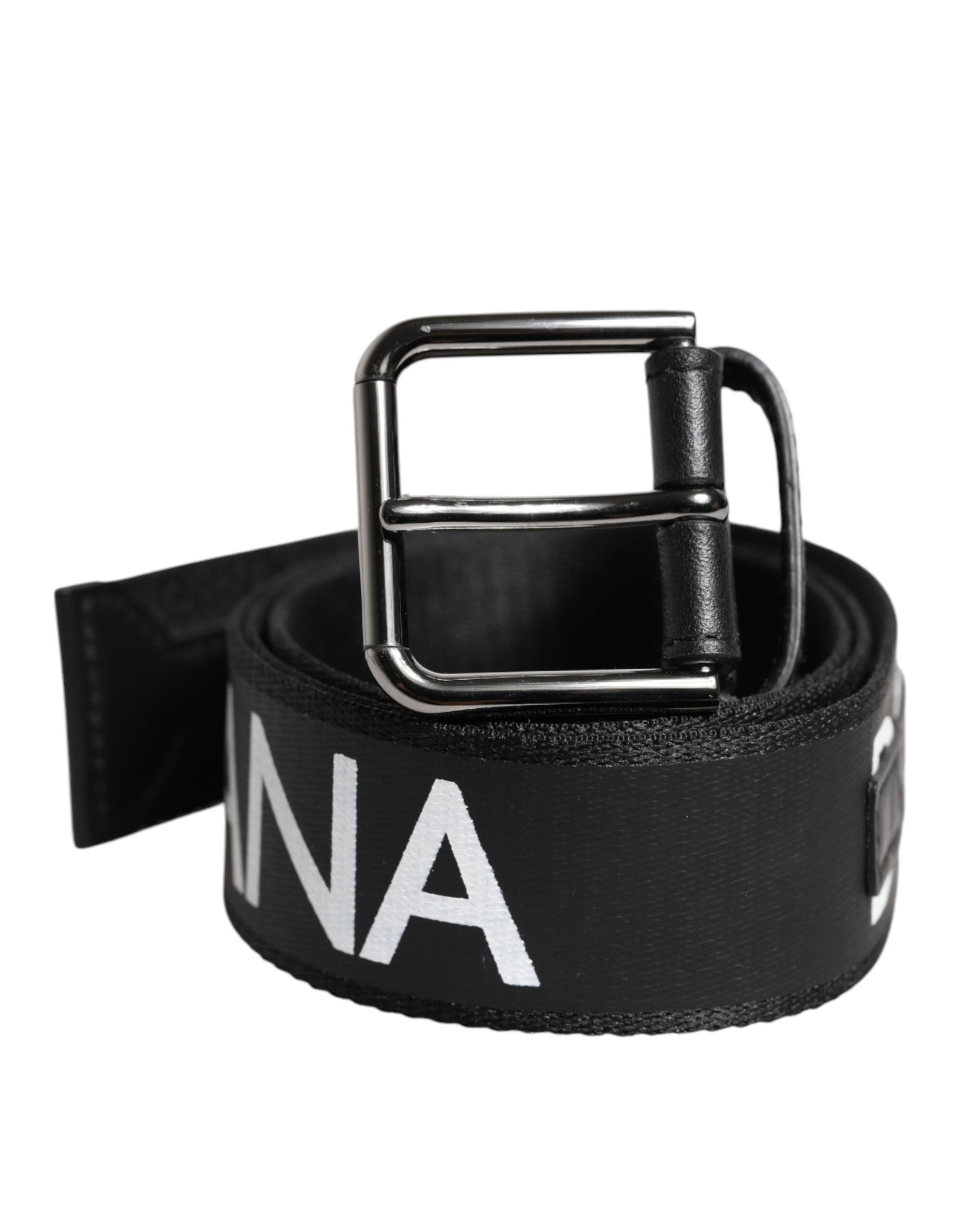 Dolce & Gabbana Black Leather Classic Metal Logo Buckle Belt