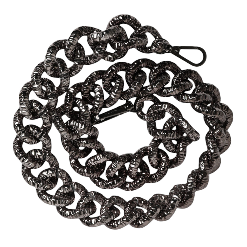 Dolce & Gabbana Black Chain Logo Engraved Bag Shoulder Strap