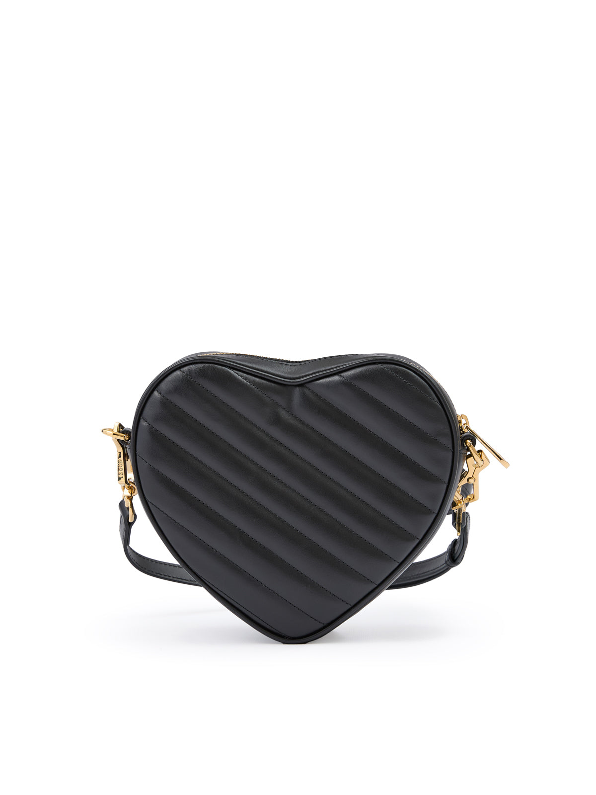 Gucci Black Leather Mini Heart Crossbody Bag