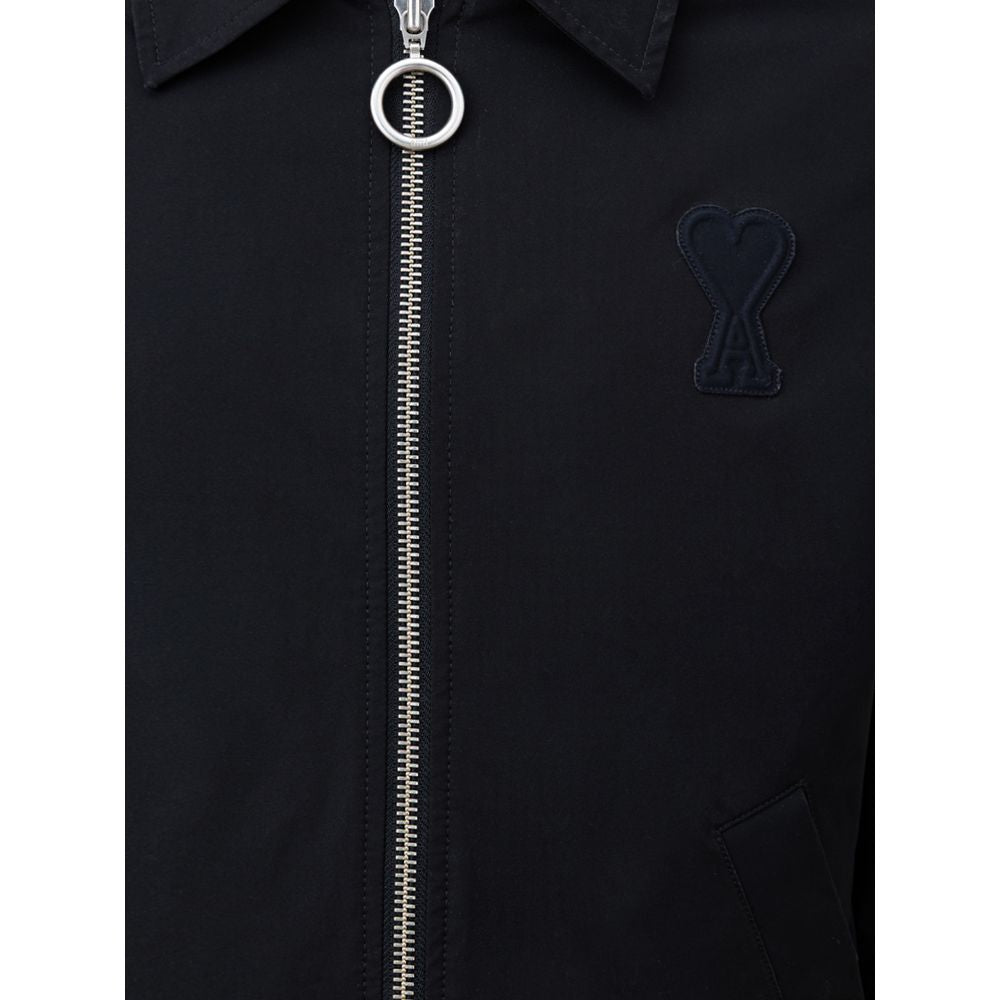 Ami Paris Black Polyester Jackets & Coat