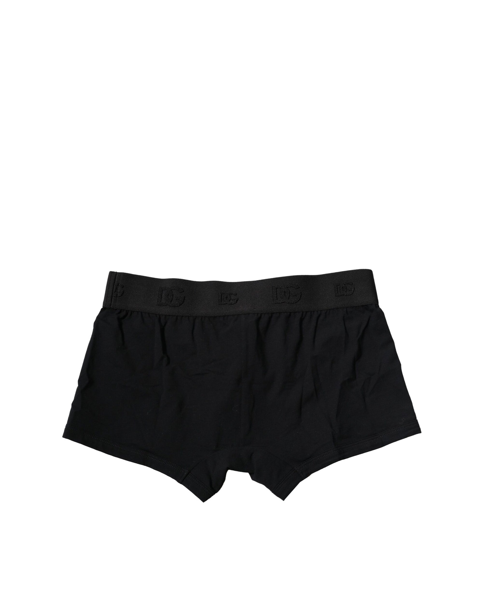 Dolce & Gabbana Black Cotton Stretch Regular Boxer Underwear