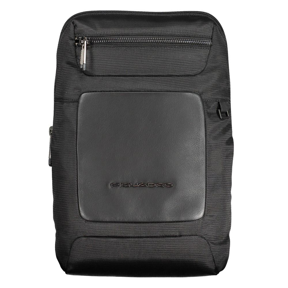 Piquadro Black Recycled Polyethylene Men Shoulder Bag