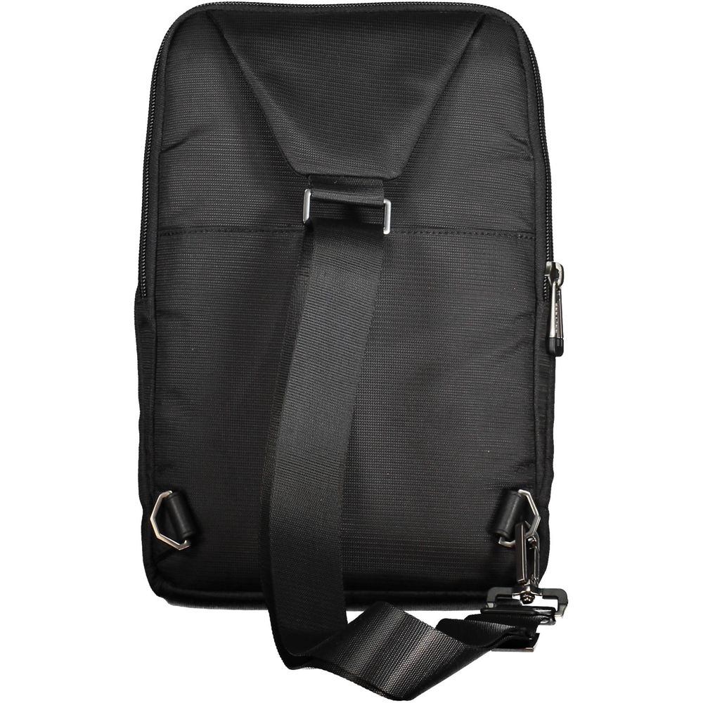 Piquadro Black Recycled Polyethylene Men Shoulder Bag