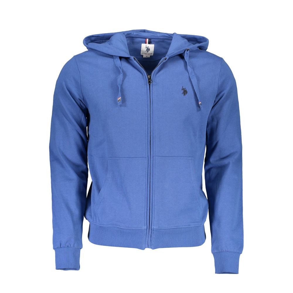 U.S. POLO ASSN. Blue Cotton Men Sweater Hoodie