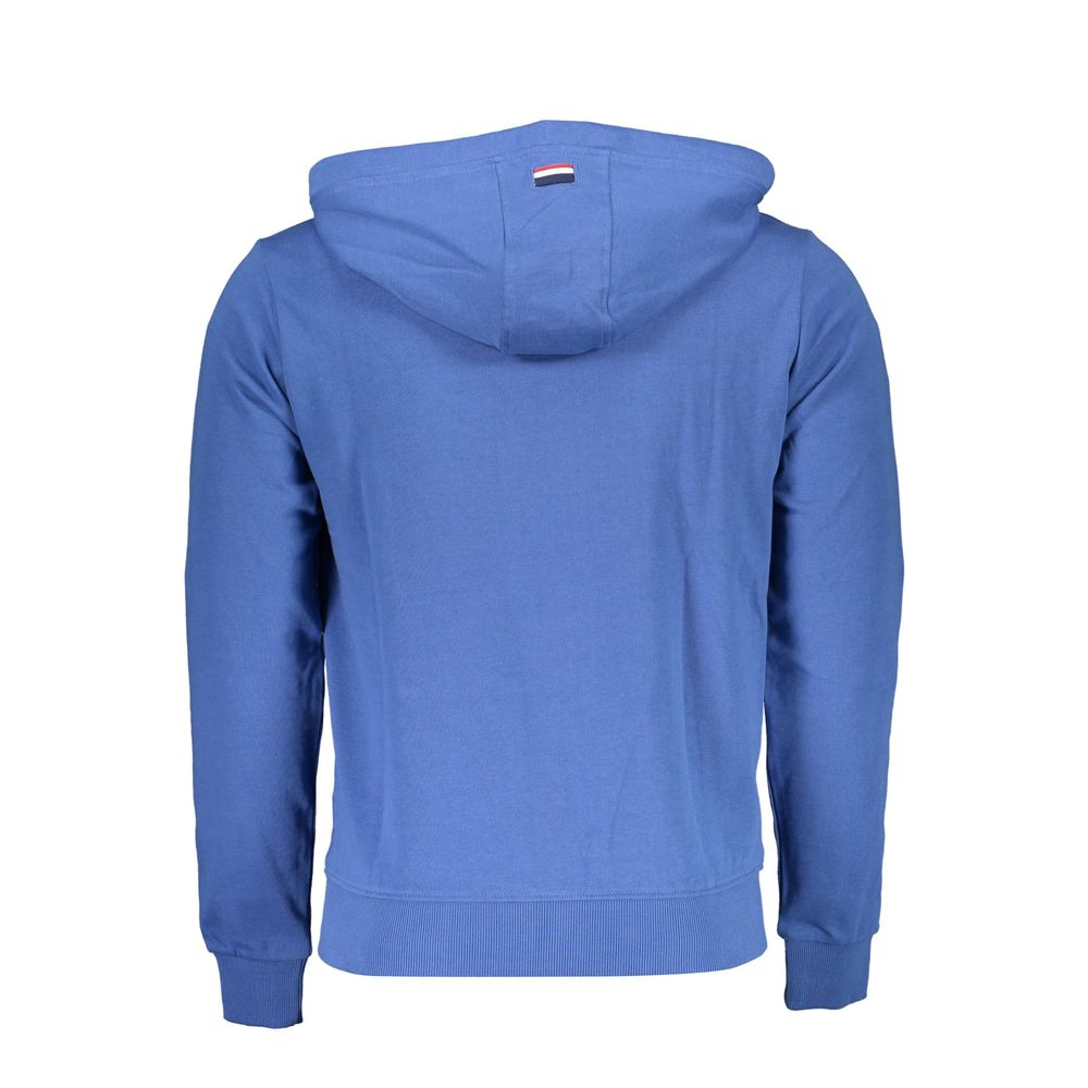 U.S. POLO ASSN. Blue Cotton Men Sweater Hoodie