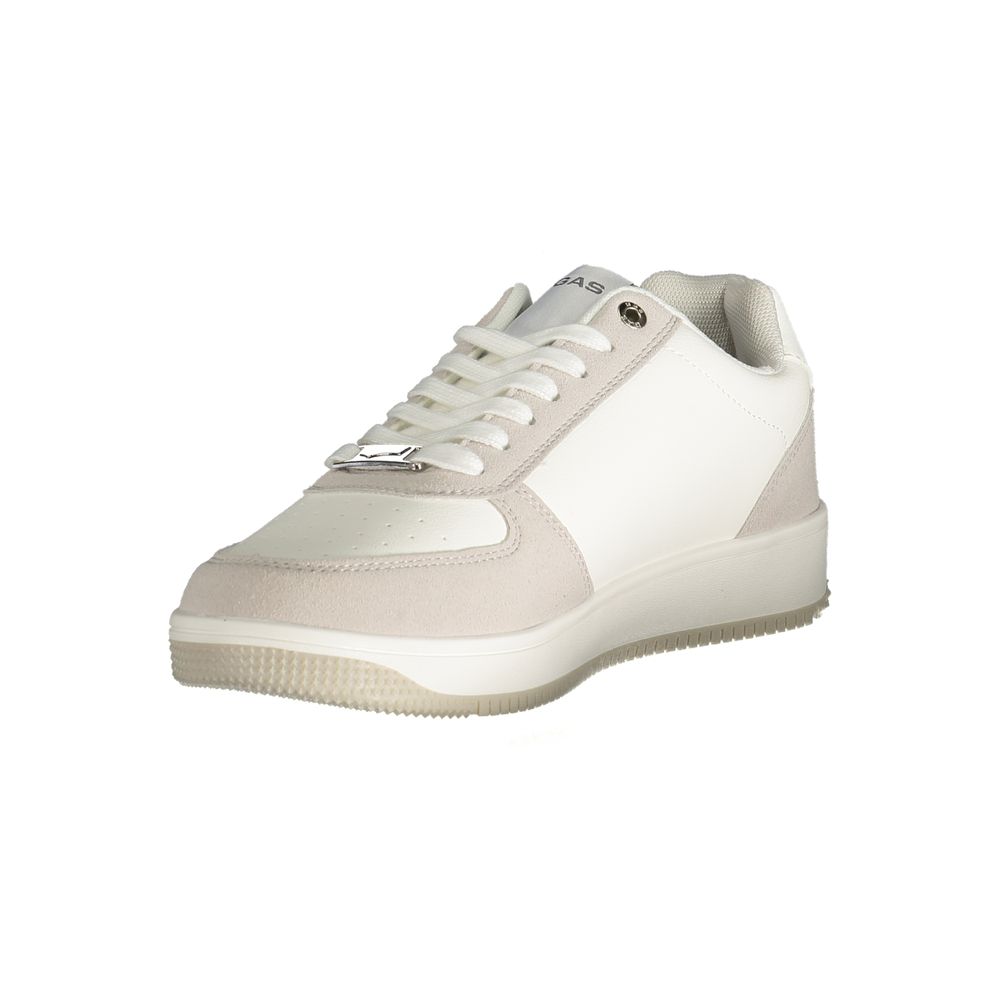 Gas White Polyester Men Sneaker