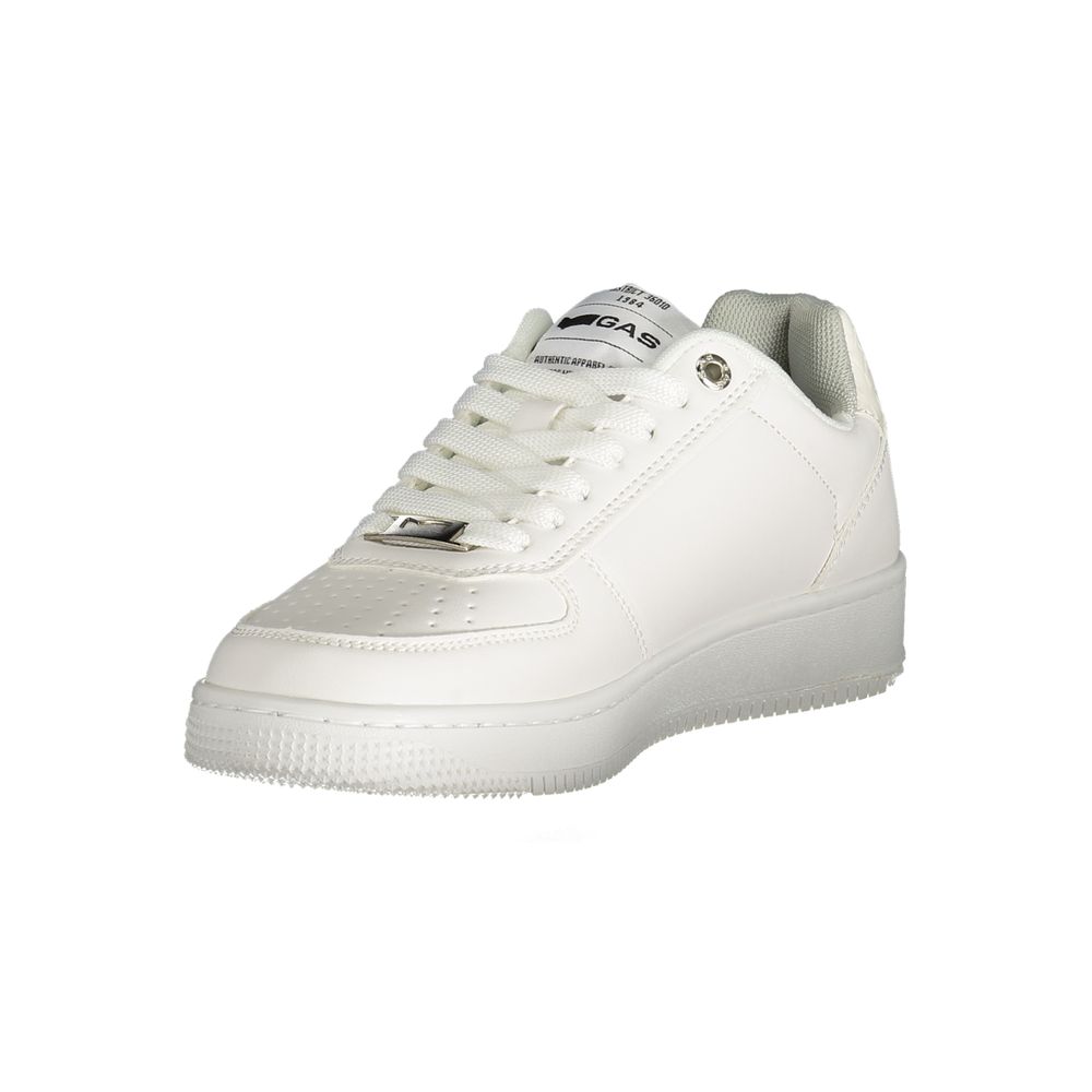 Gas White Polyester Women Sneaker