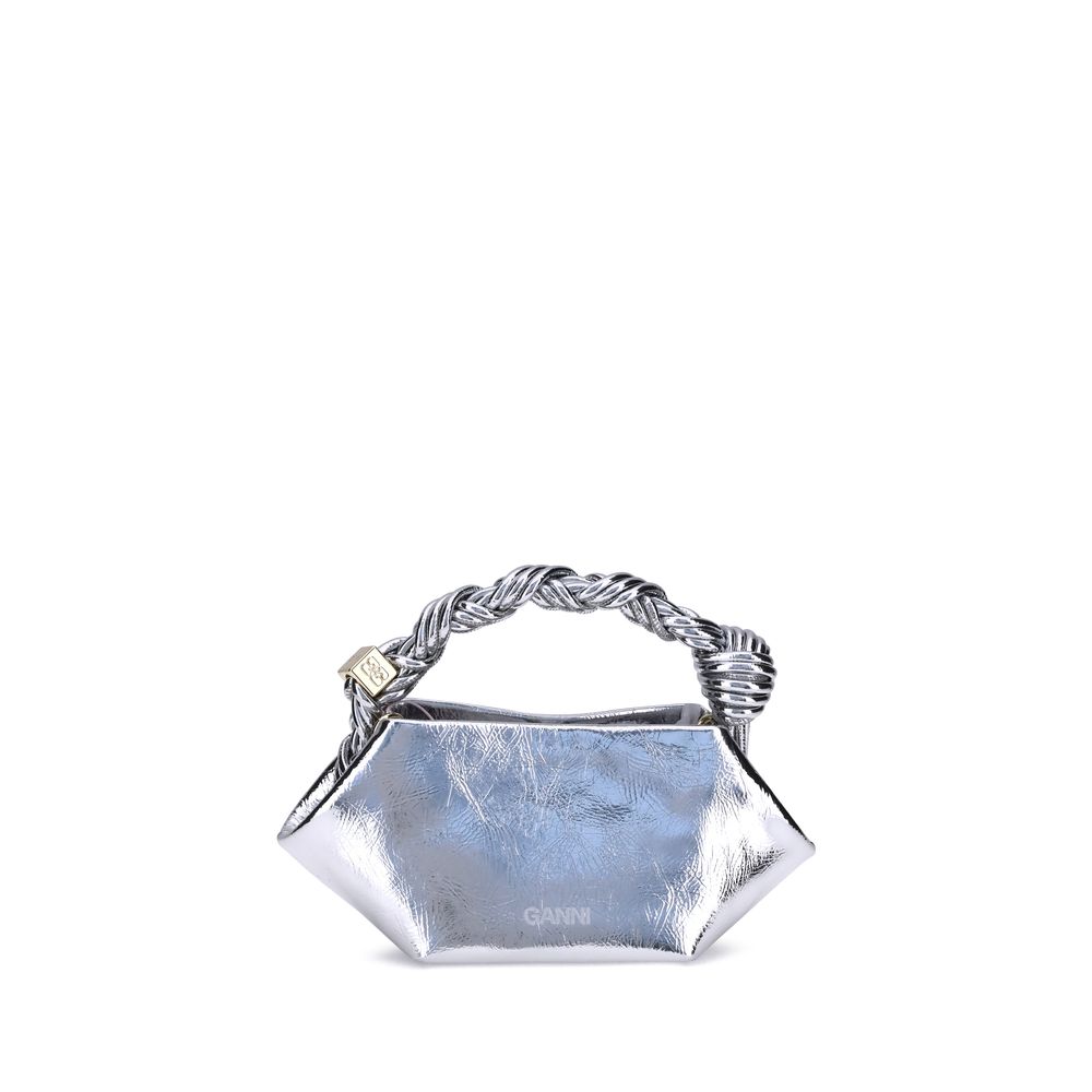 Ganni Metallic Bou Handbag
