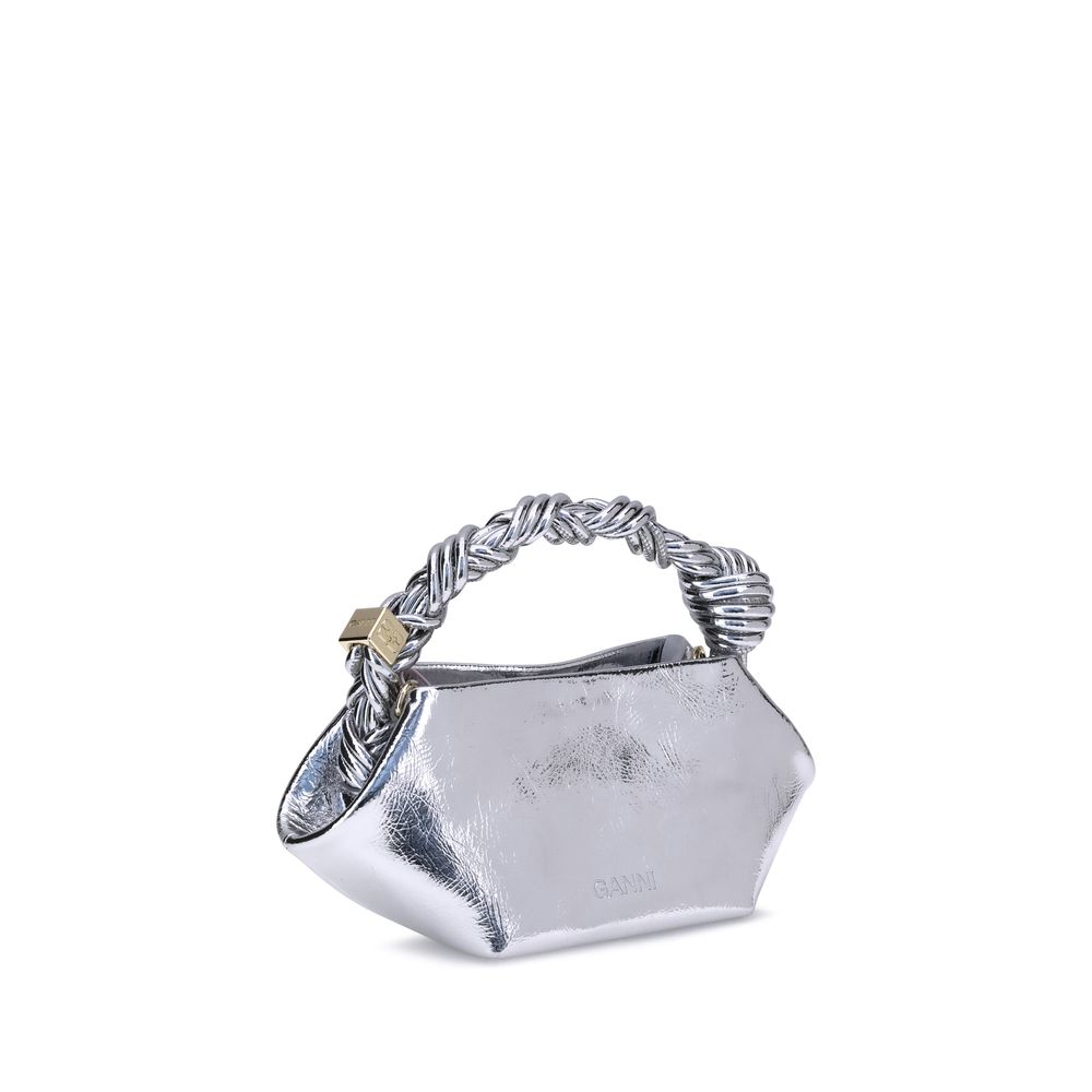 Ganni Metallic Bou Handbag