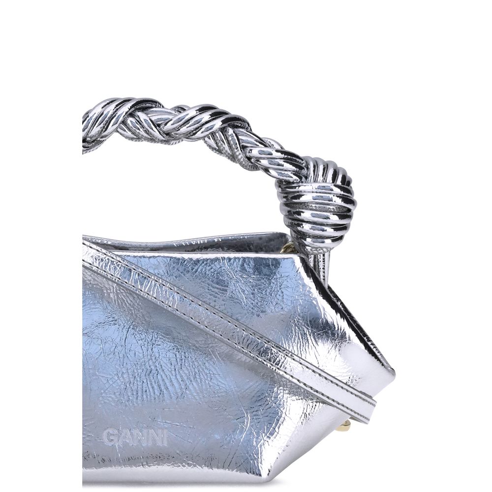 Ganni Metallic Bou Handbag