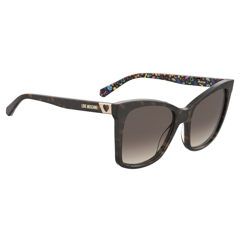 Love Moschino Brown Acetate Sunglasses