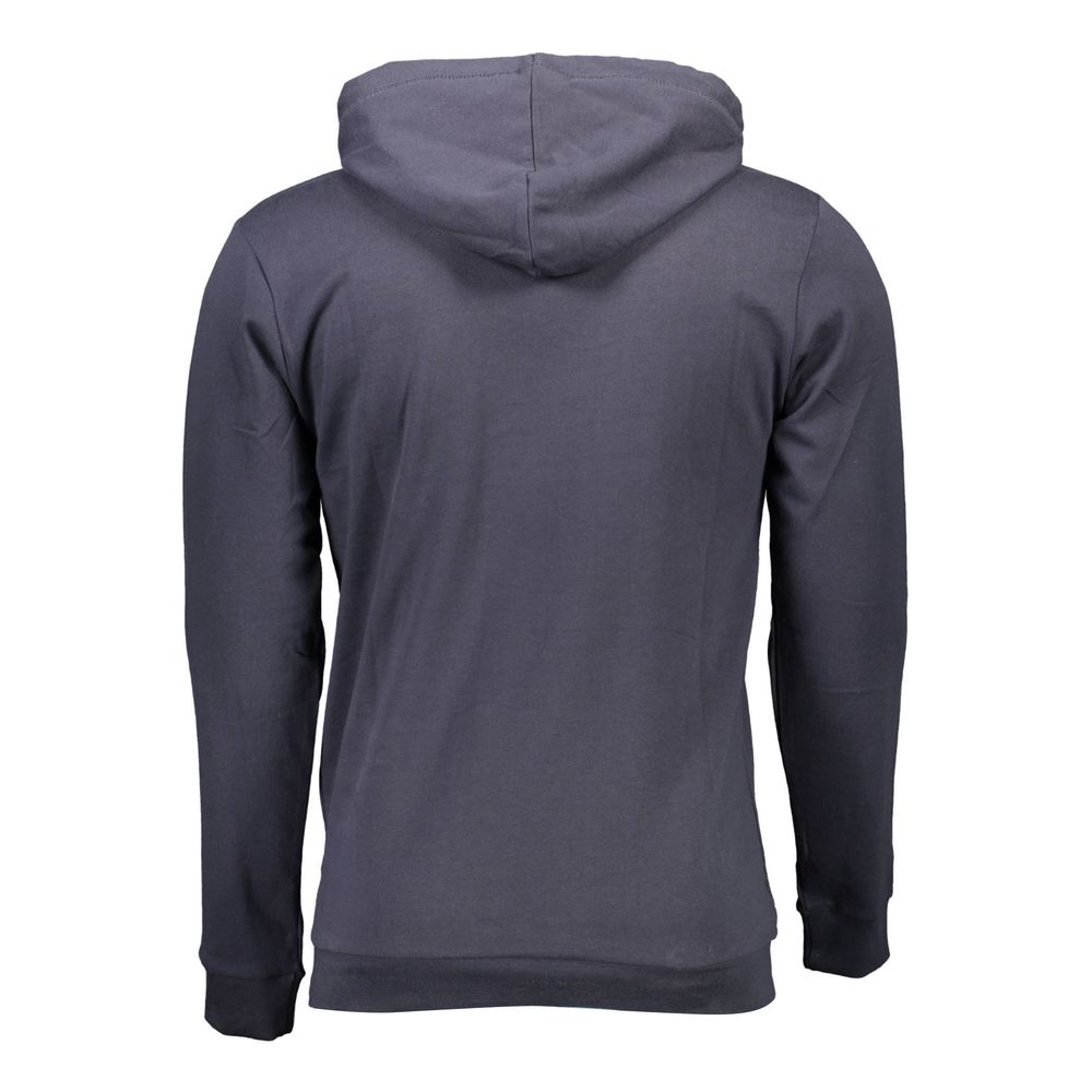 Sergio Tacchini Blue Cotton Men Sweater with Hood