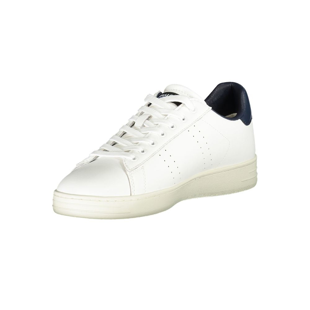 Blauer White Leather Men Sneaker
