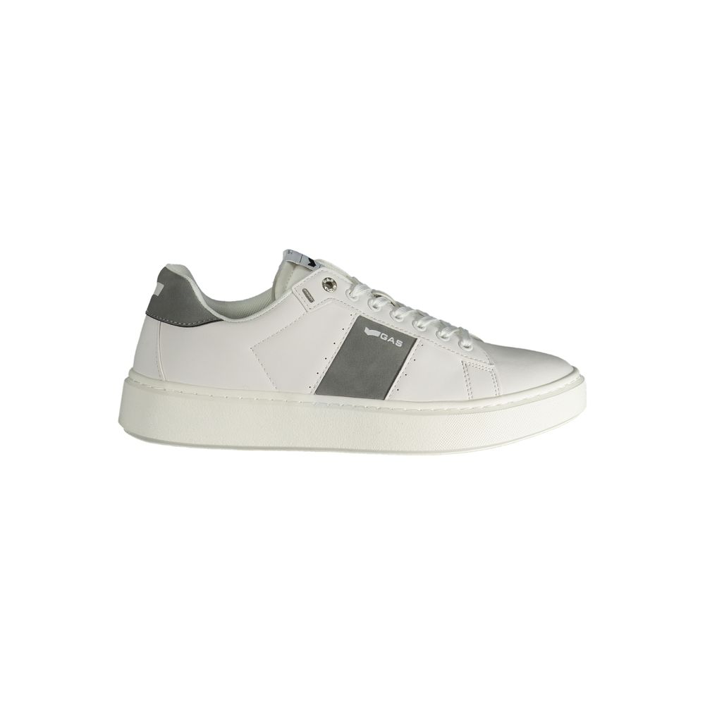Gas White Polyester Men Sneaker