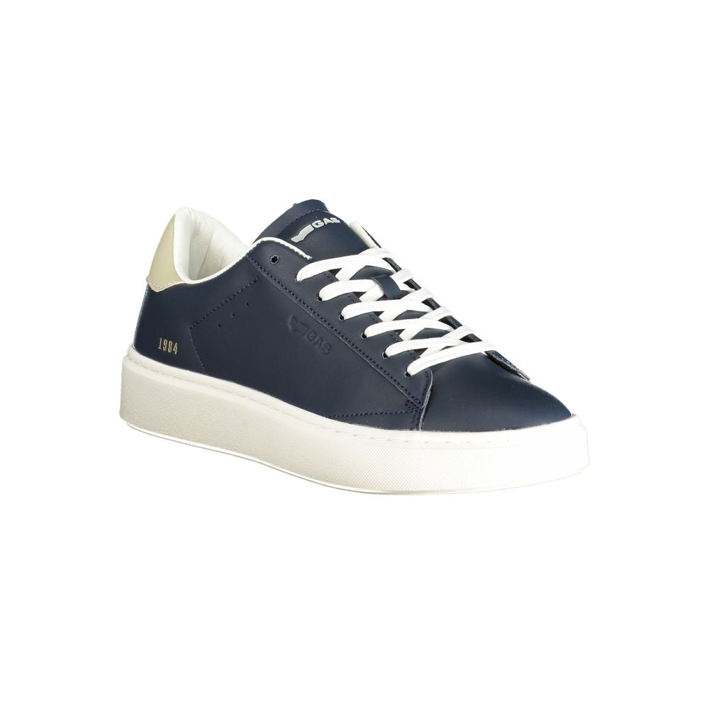 Gas Blue Polyester Men Sneaker