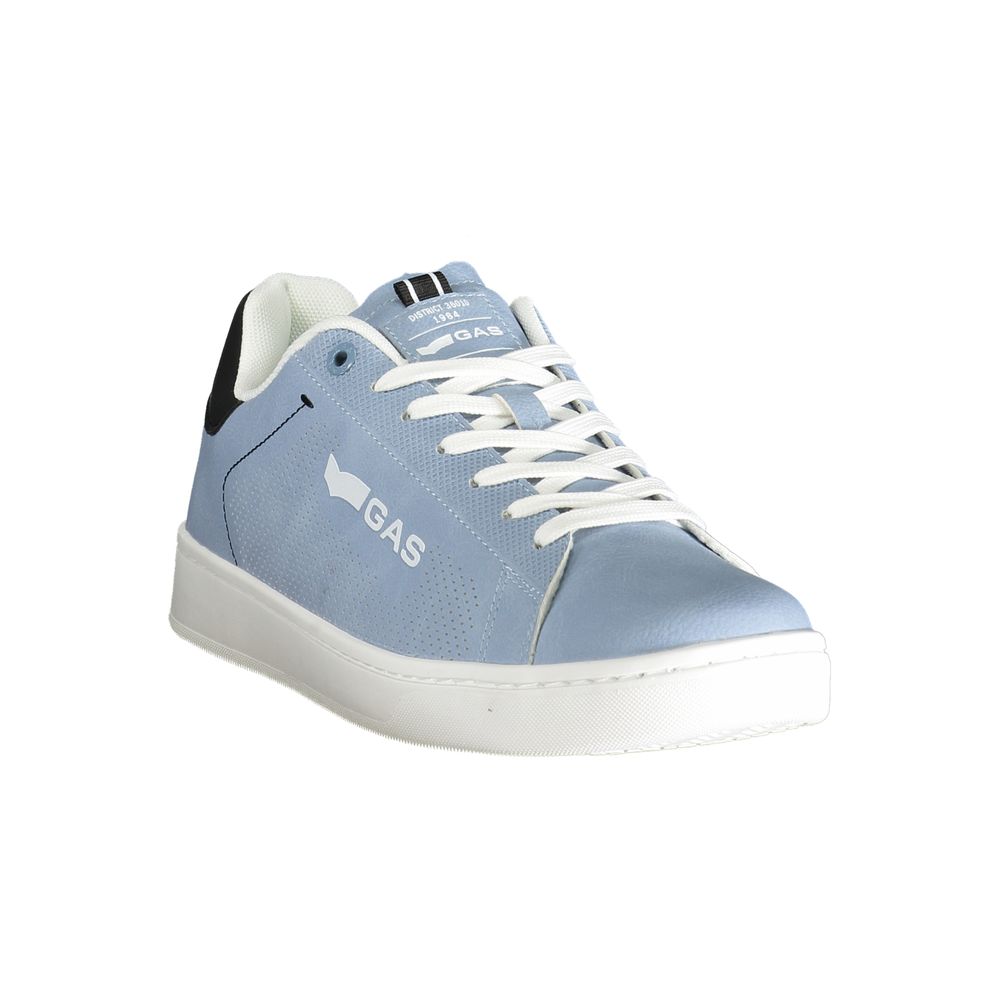 Gas Blue Polyester Men Sneaker