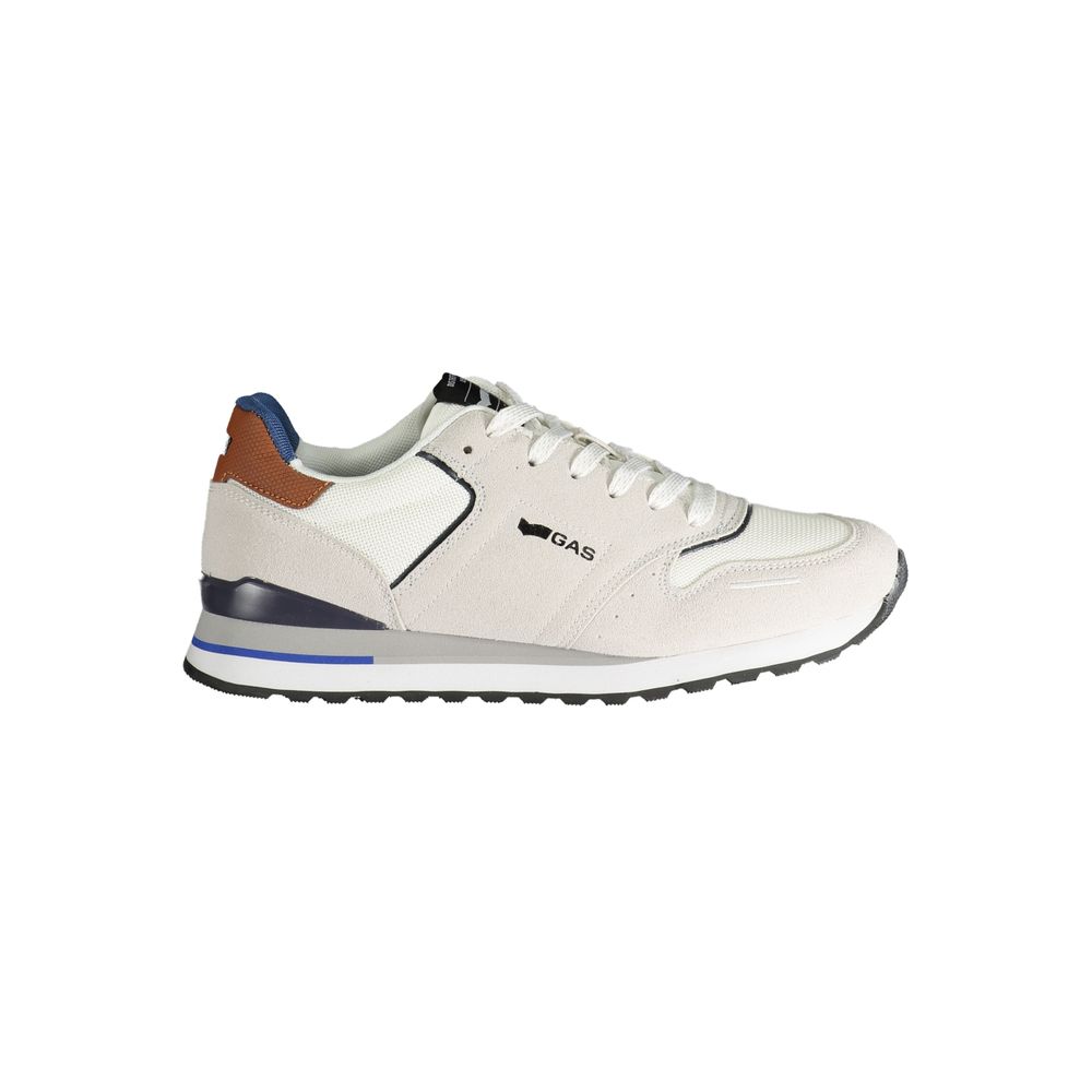 Gas White Polyester Men Sneaker
