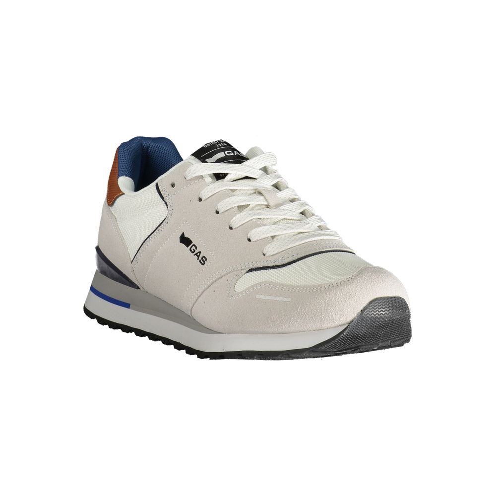 Gas White Polyester Men Sneaker