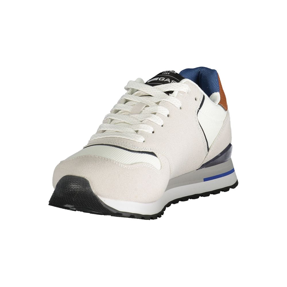 Gas White Polyester Men Sneaker