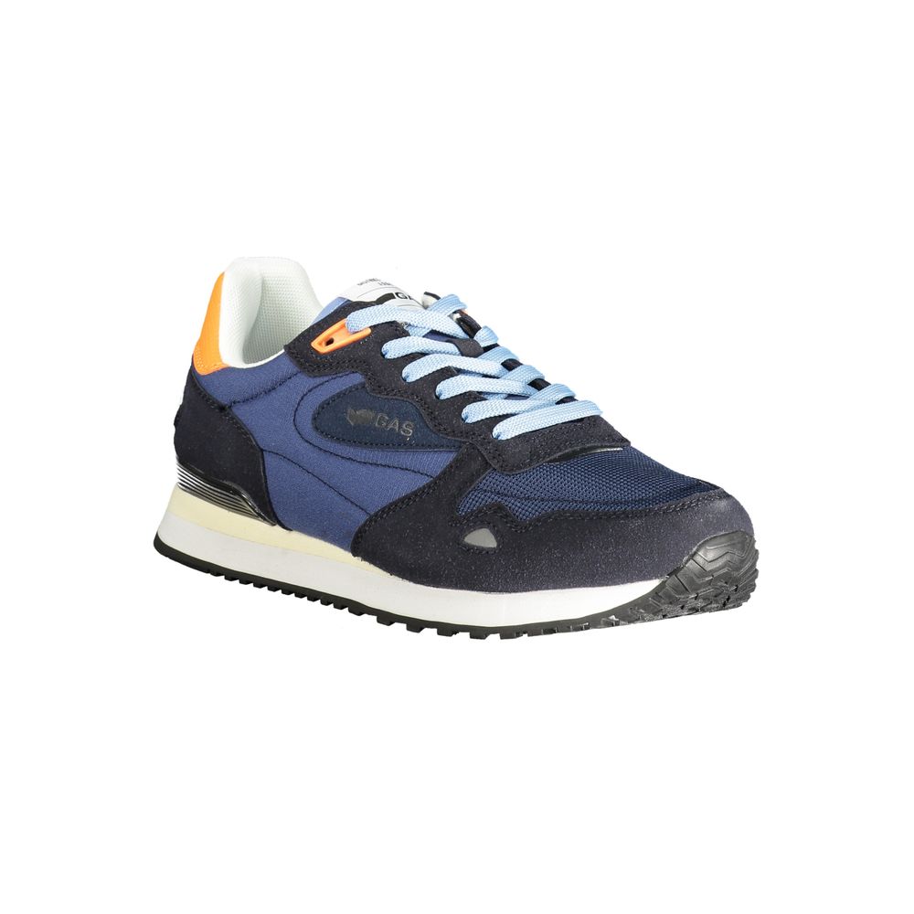 Gas Blue Polyester Men Sneaker