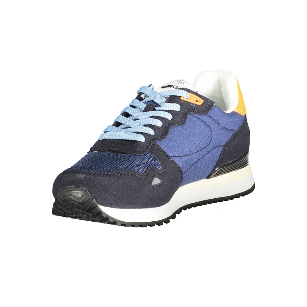 Gas Blue Polyester Men Sneaker