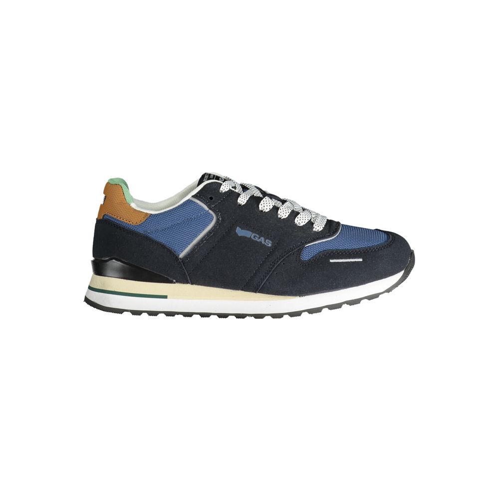 Gas Blue Polyester Men Sneaker