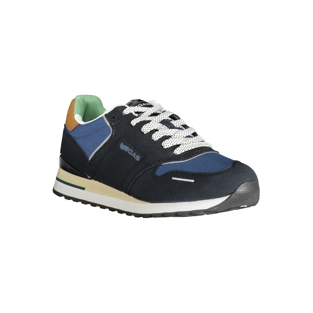 Gas Blue Polyester Men Sneaker