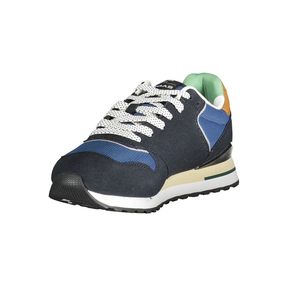 Gas Blue Polyester Men Sneaker