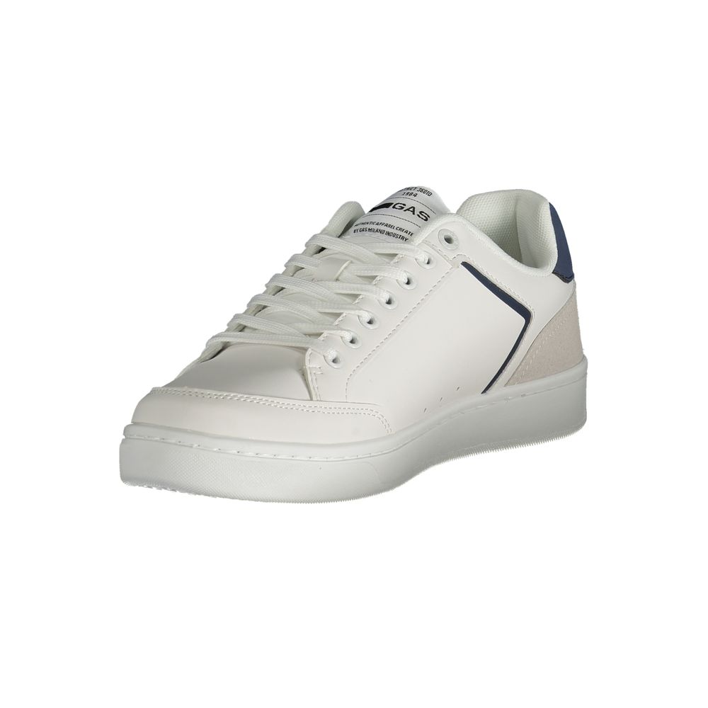 Gas White Polyester Men Sneaker
