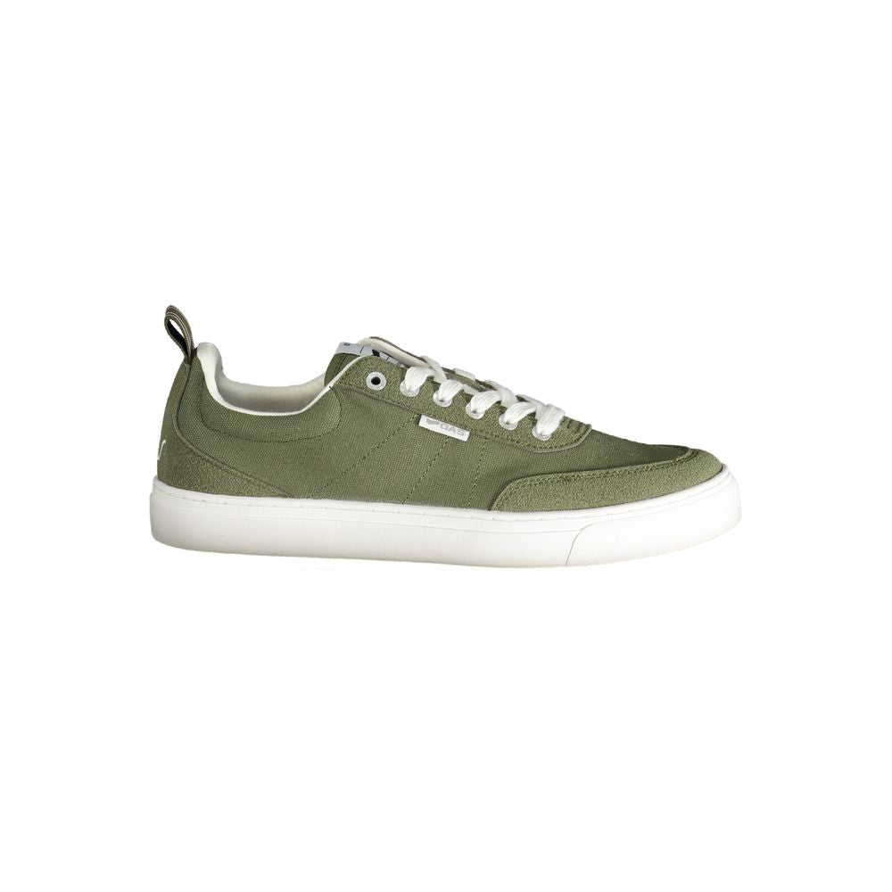 Gas Green Polyester Mens Sneaker