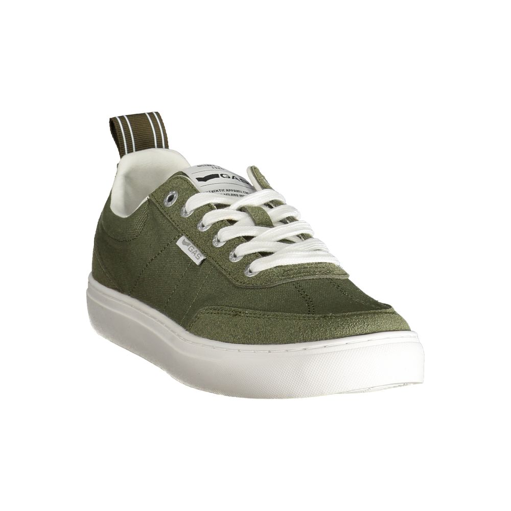 Gas Green Polyester Mens Sneaker