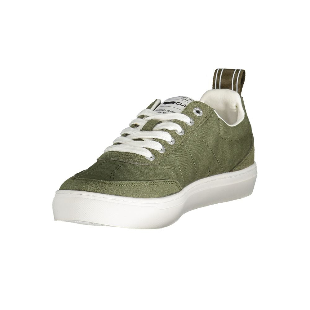 Gas Green Polyester Mens Sneaker