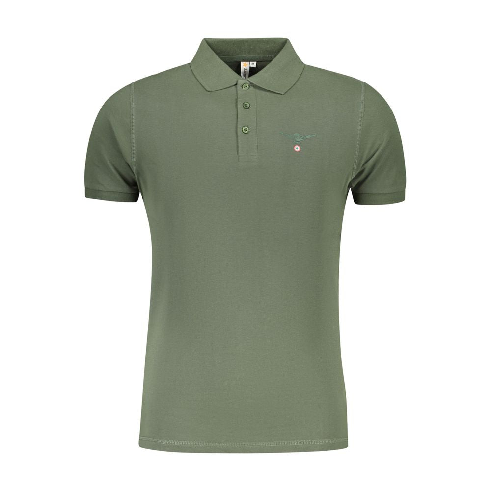Accademia Militare Green Cotton Polo Shirt