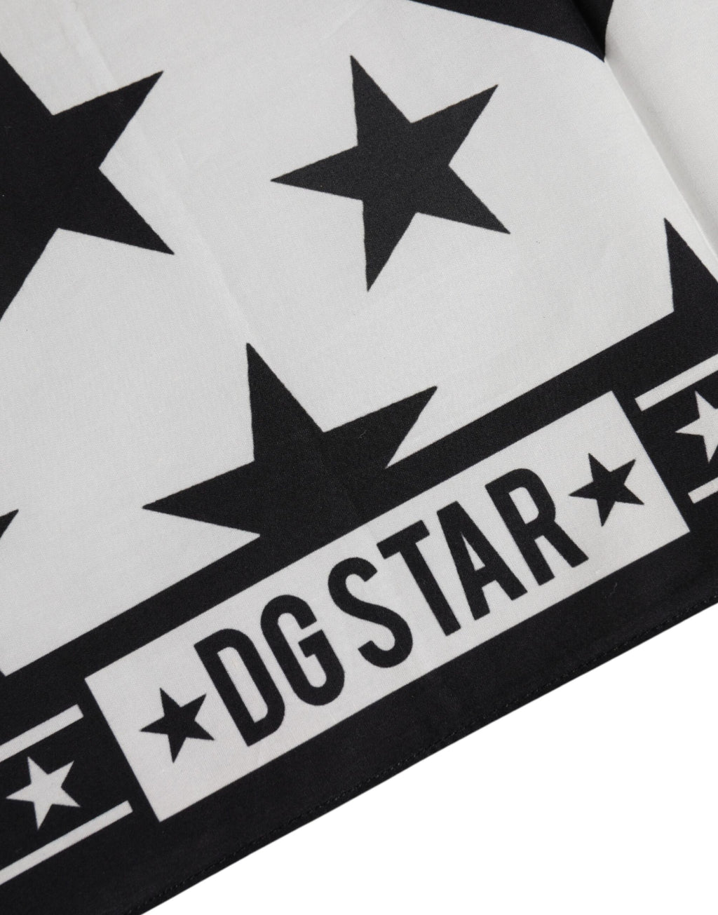 Dolce & Gabbana Black White Crown Cotton Square Foulard Scarf