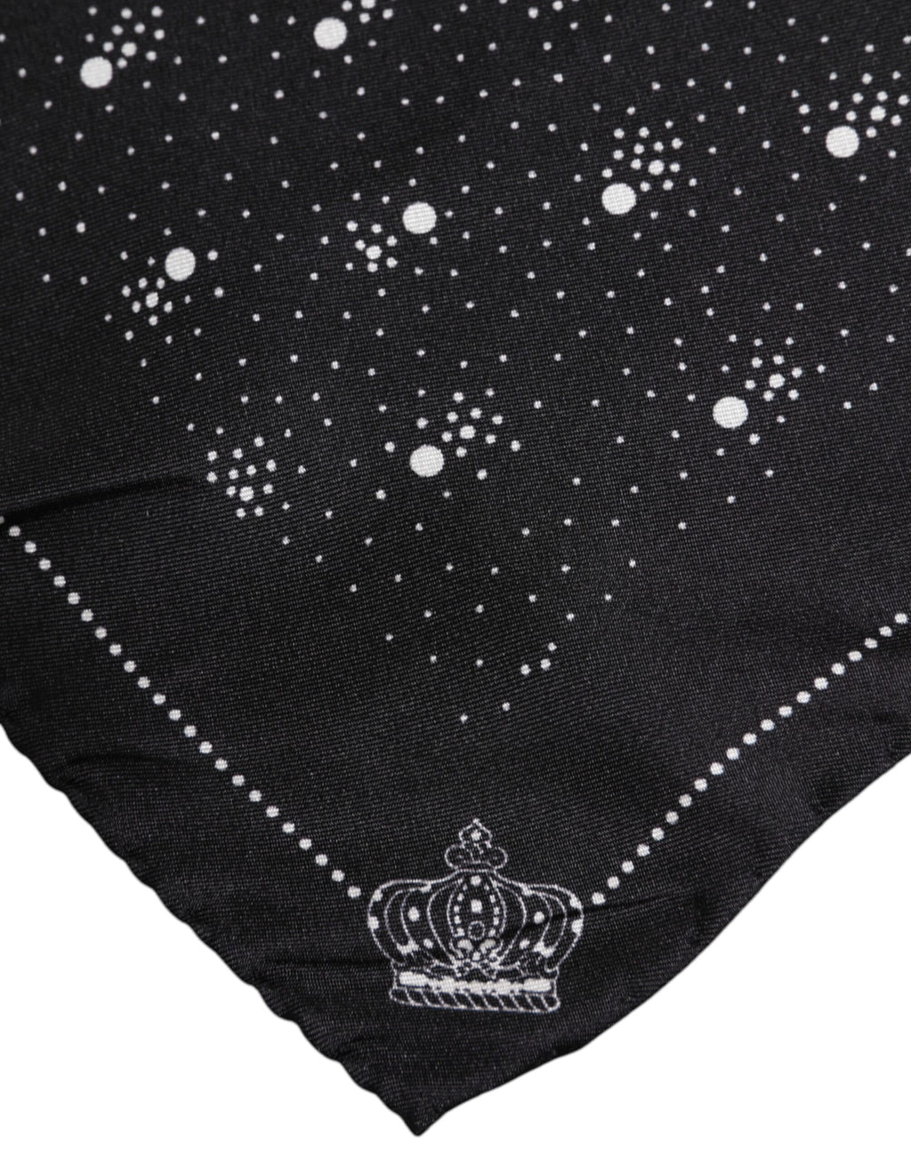 Dolce & Gabbana Black White Printed Square Men Foulard Scarf