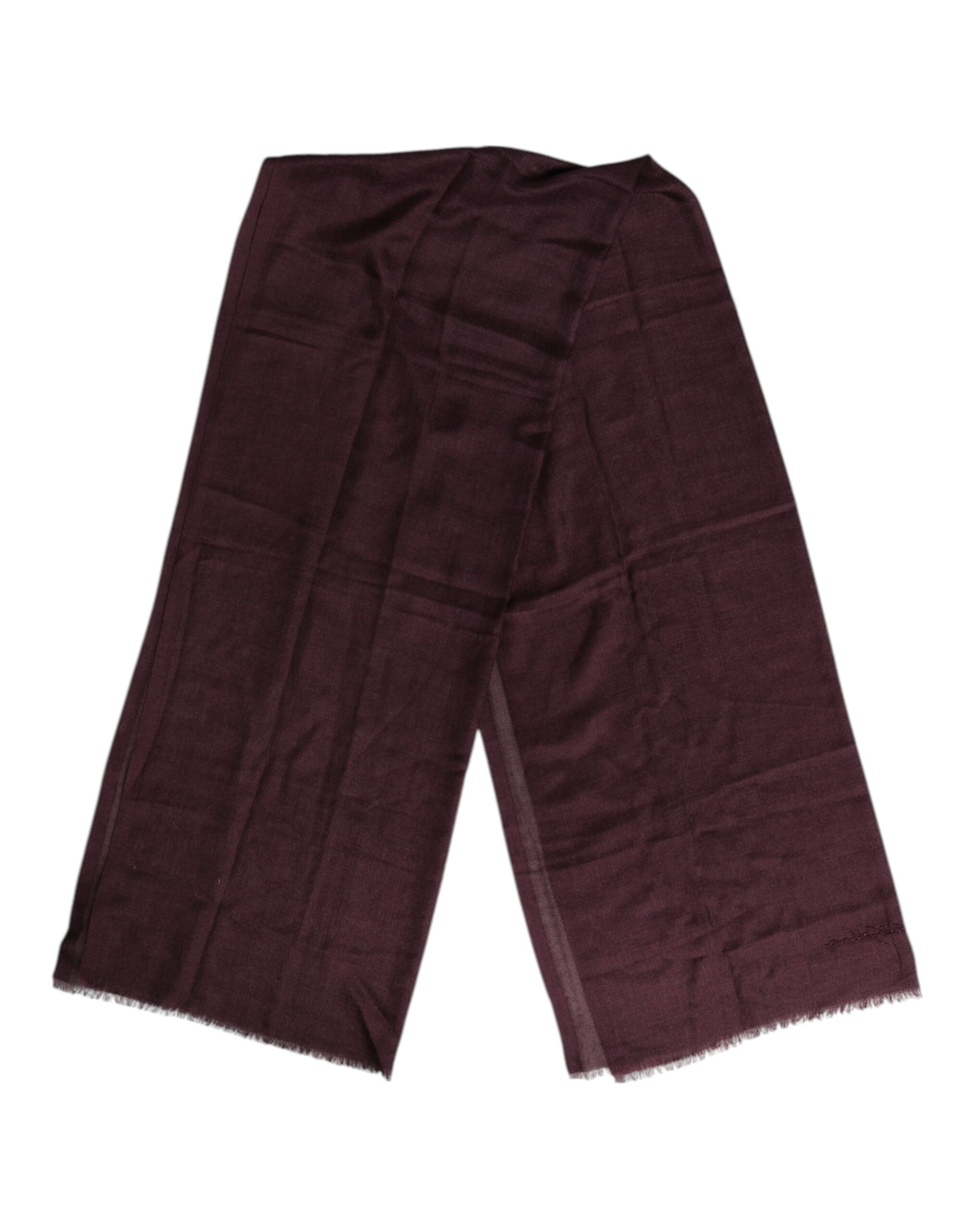 Dolce & Gabbana Maroon Cashmere Neck Warmer Wrap Shawl Scarf