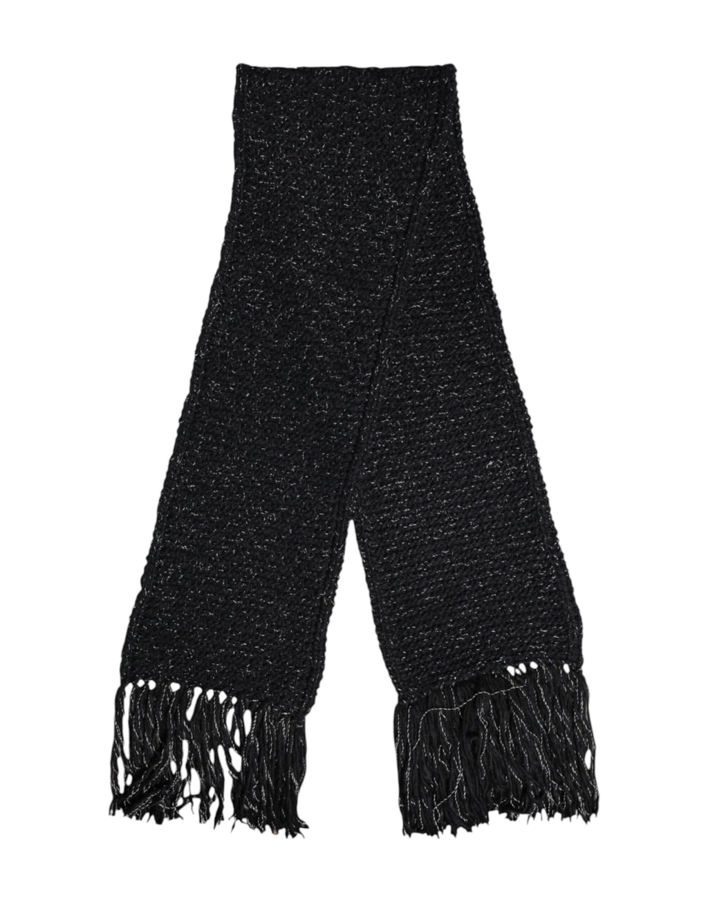 Dolce & Gabbana Black Cashmere Neck Warmer Wrap Shawl Scarf