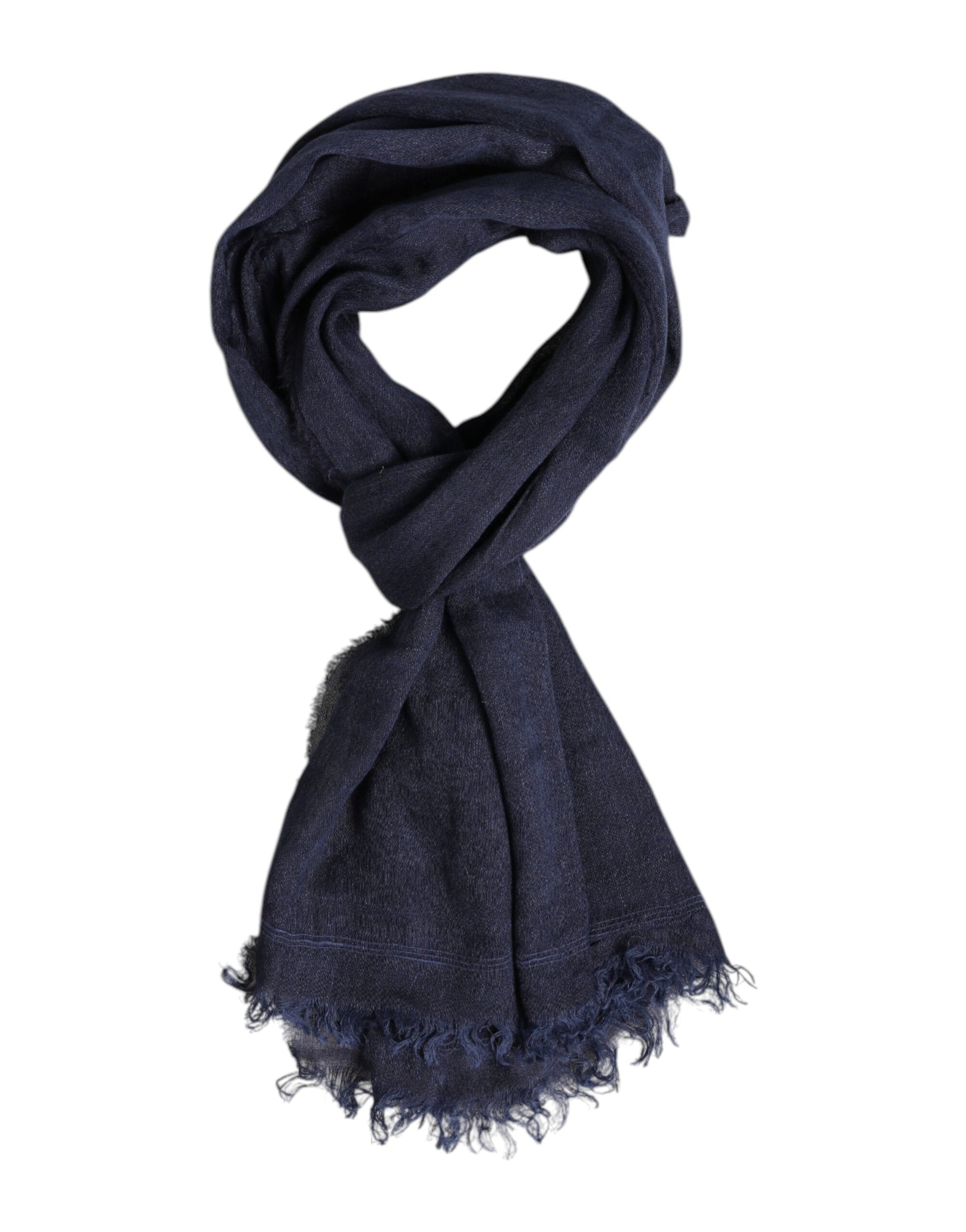 Dolce & Gabbana Dark Blue Neck Warmer Wrap Men Shawl Scarf