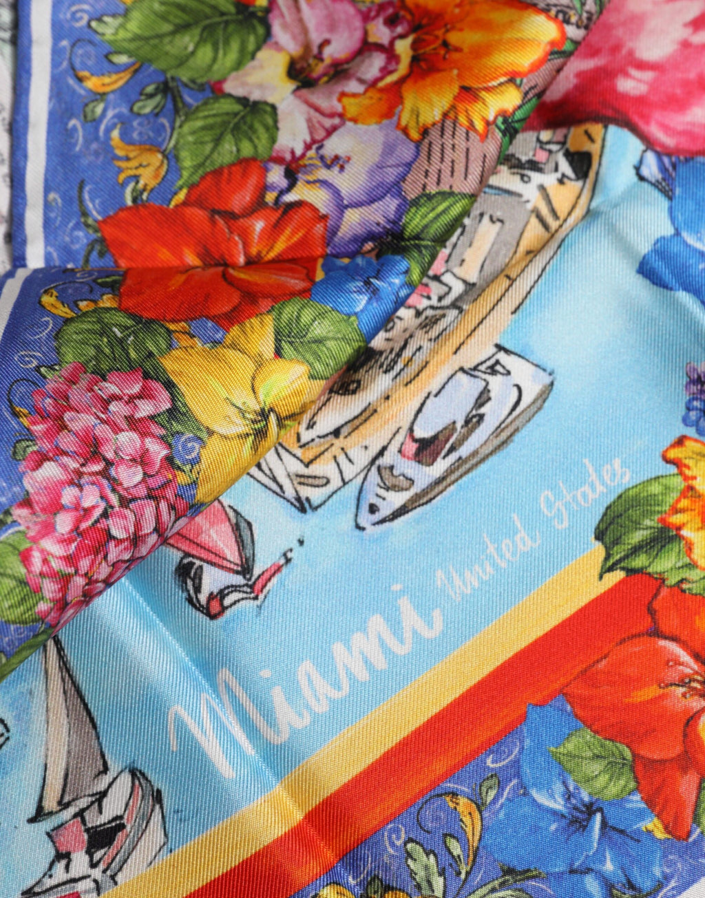 Dolce & Gabbana Multicolor Graphic Print Square Foulard Scarf