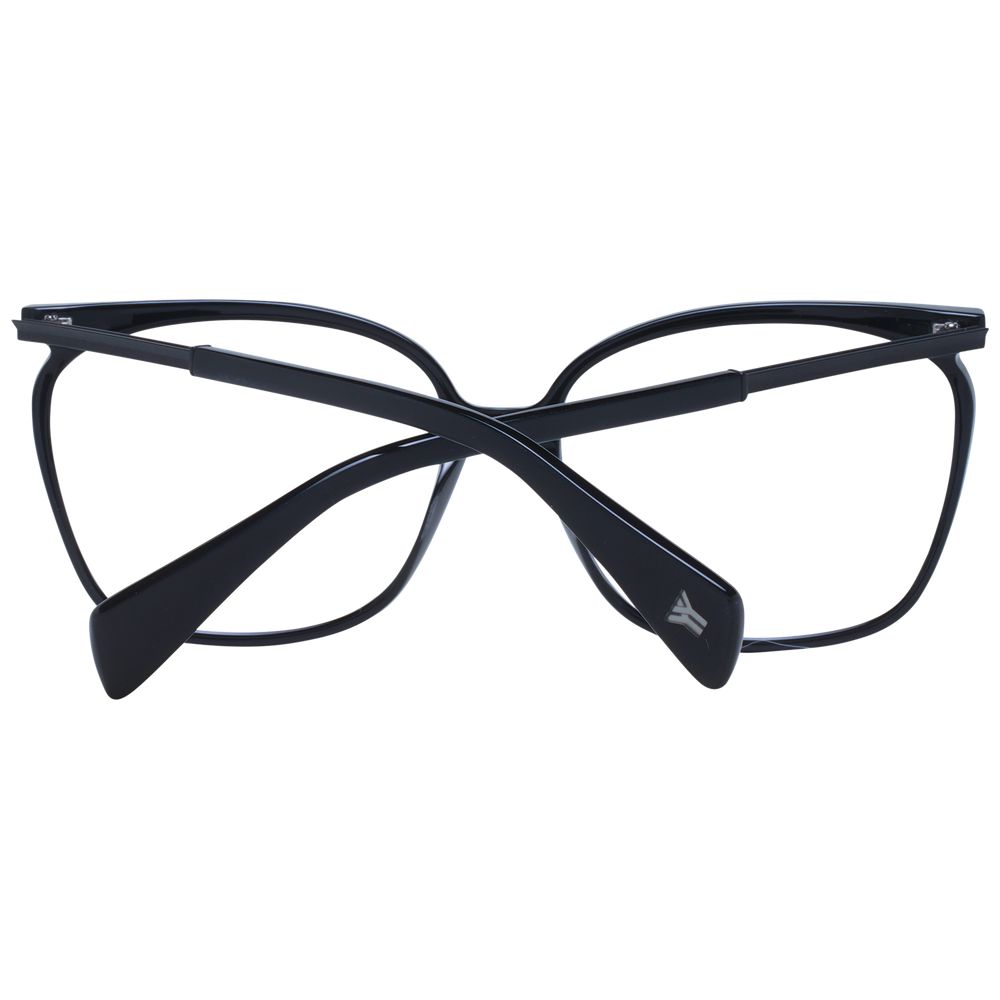 Yohji Yamamoto Black Unisex Optical Frames