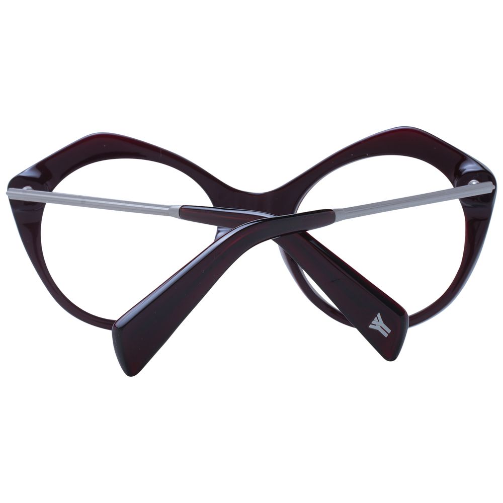 Yohji Yamamoto Burgundy Unisex Optical Frames