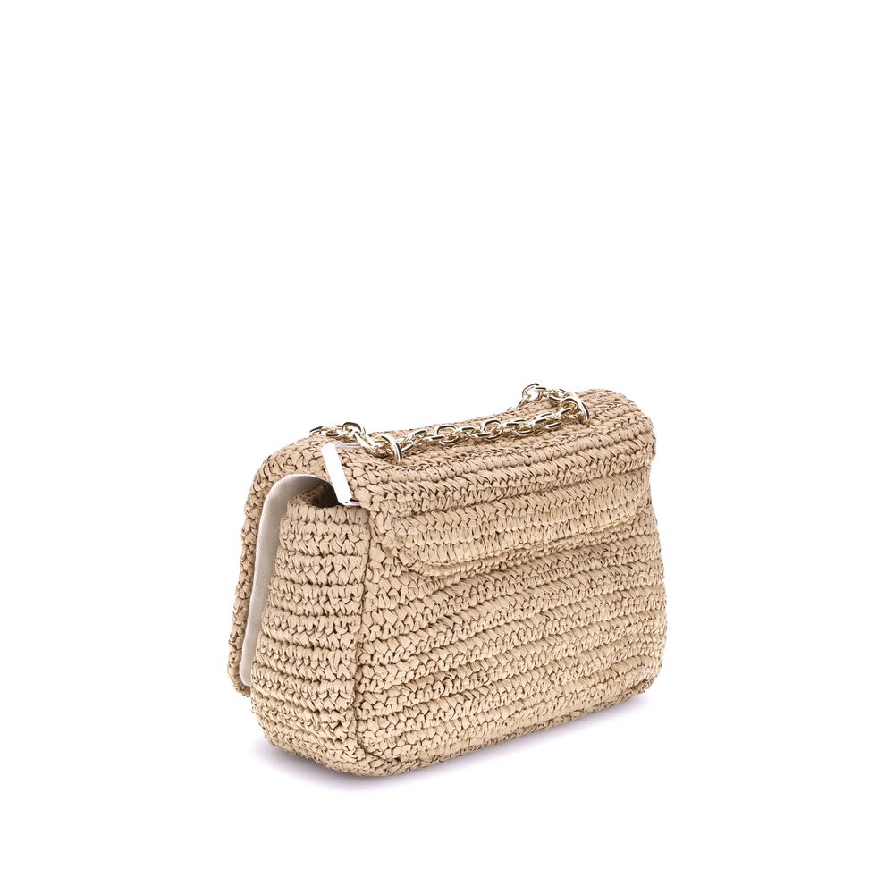 Self-Portrait Raffia Shoulder Bag