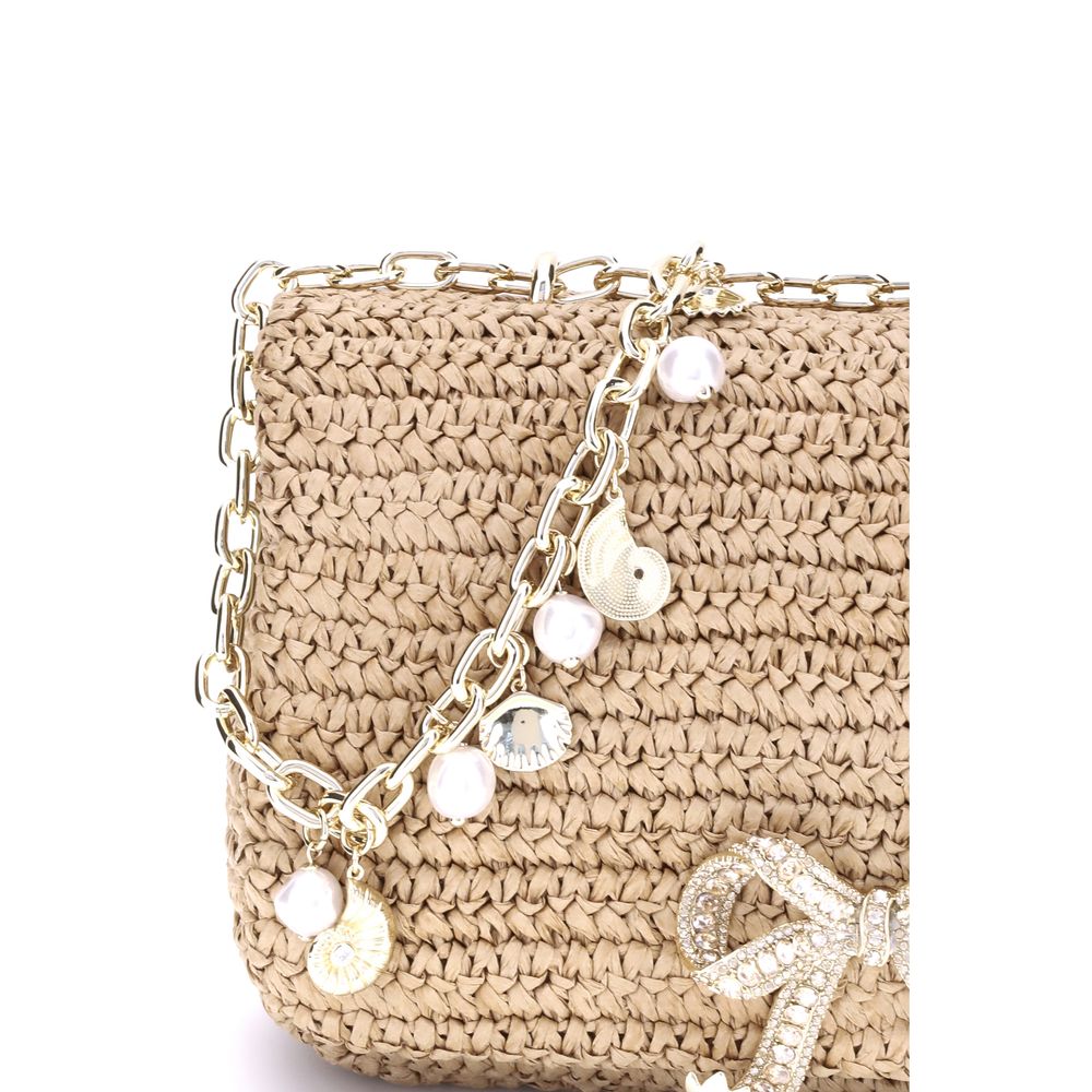 Self-Portrait Raffia Shoulder Bag