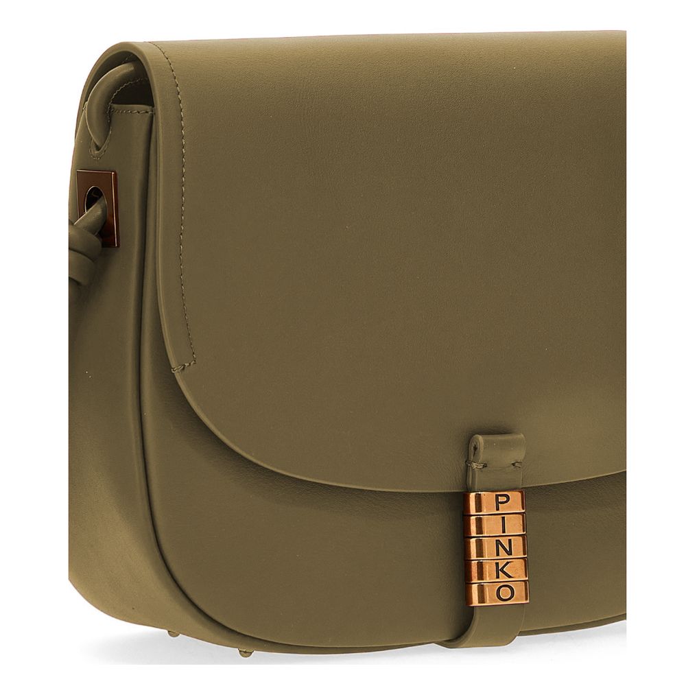 PINKO Green Leather Crossbody Bag