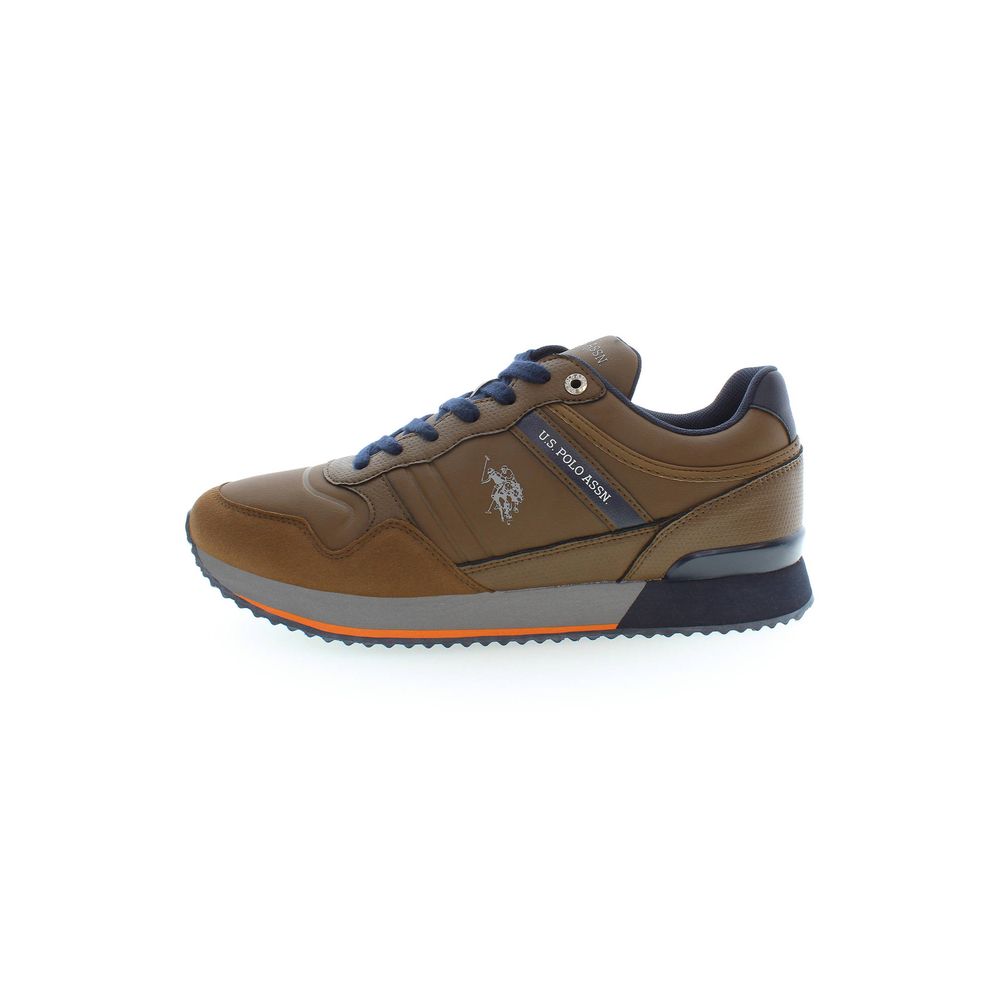 U.S. POLO ASSN. Brown Polyester Sneaker