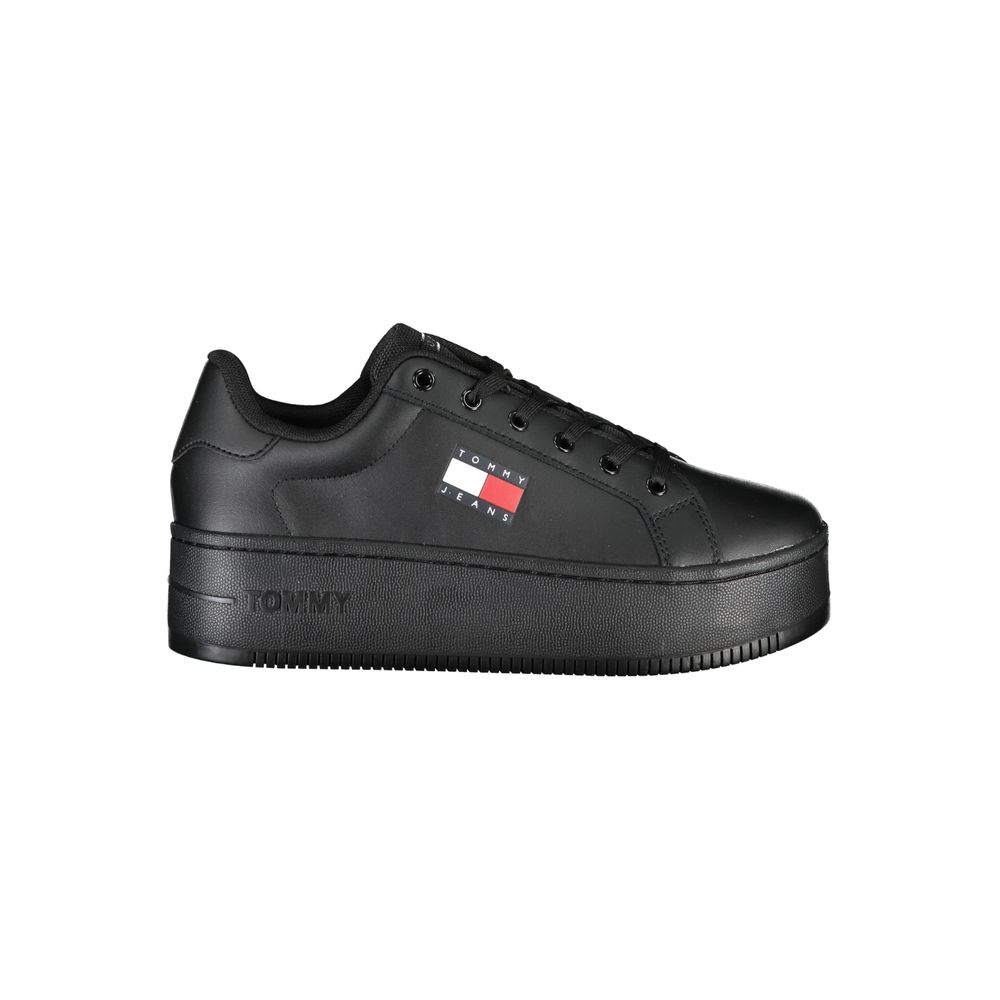 Tommy Hilfiger Black Polyester Sneaker