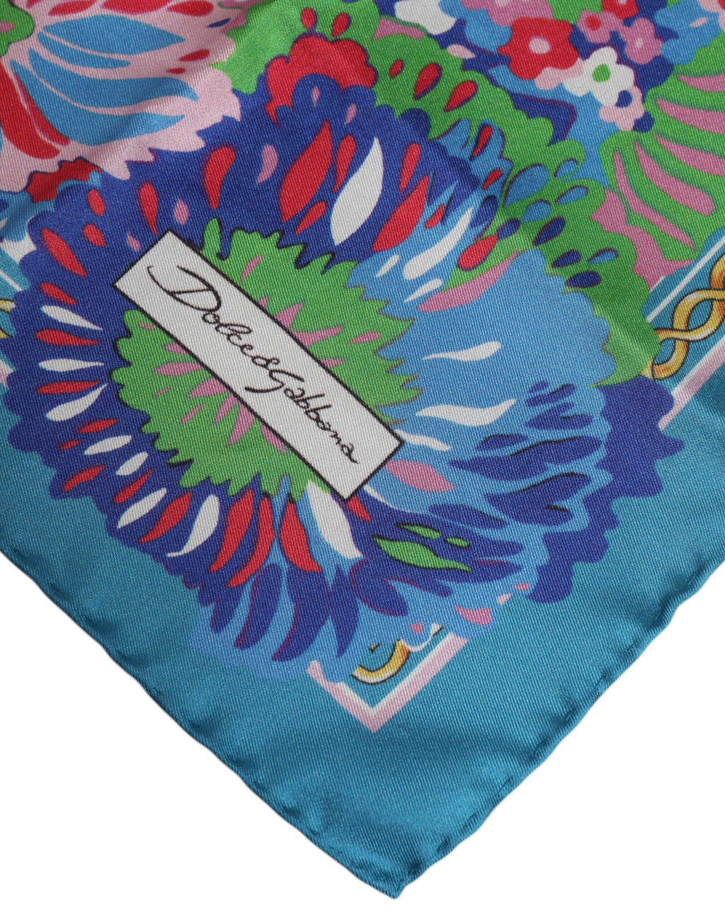 Dolce & Gabbana Multicolor Floral Print Square Foulard Scarf