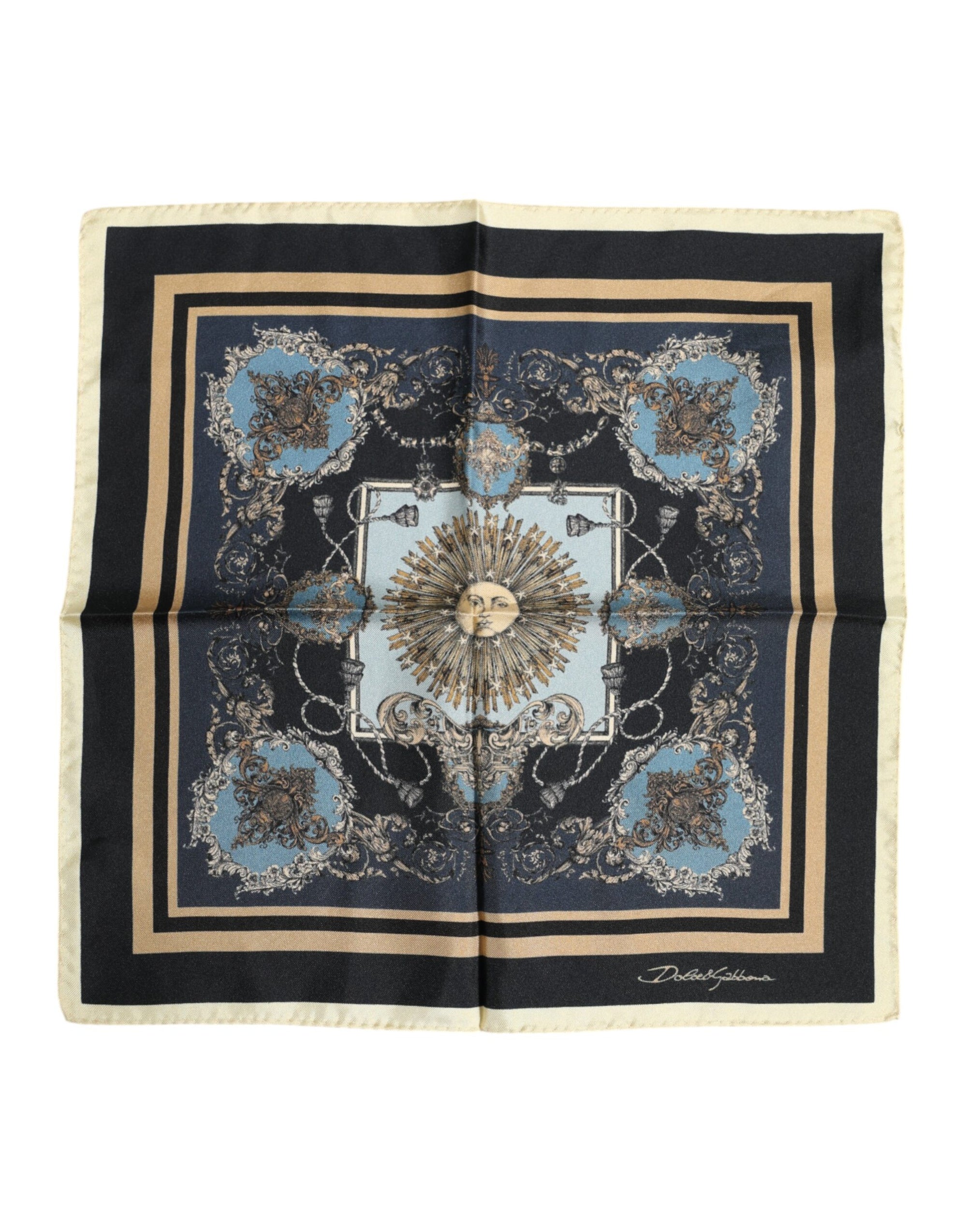 Dolce & Gabbana Multicolor Cashmere Square Men Foulard Scarf