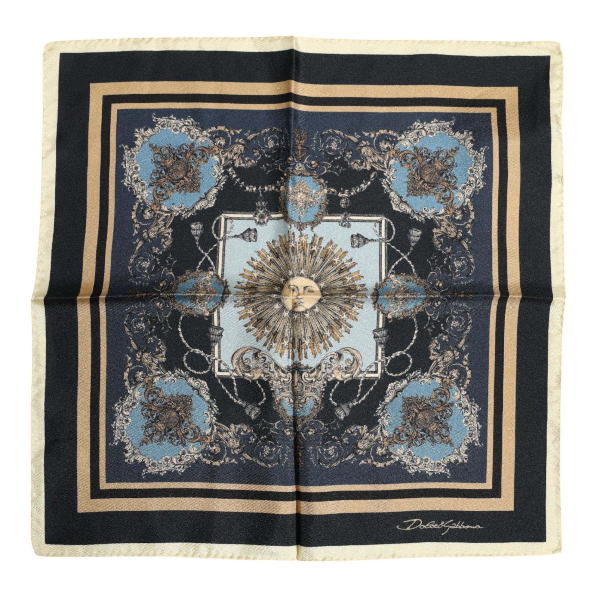 Dolce & Gabbana Multicolor Cashmere Square Men Foulard Scarf